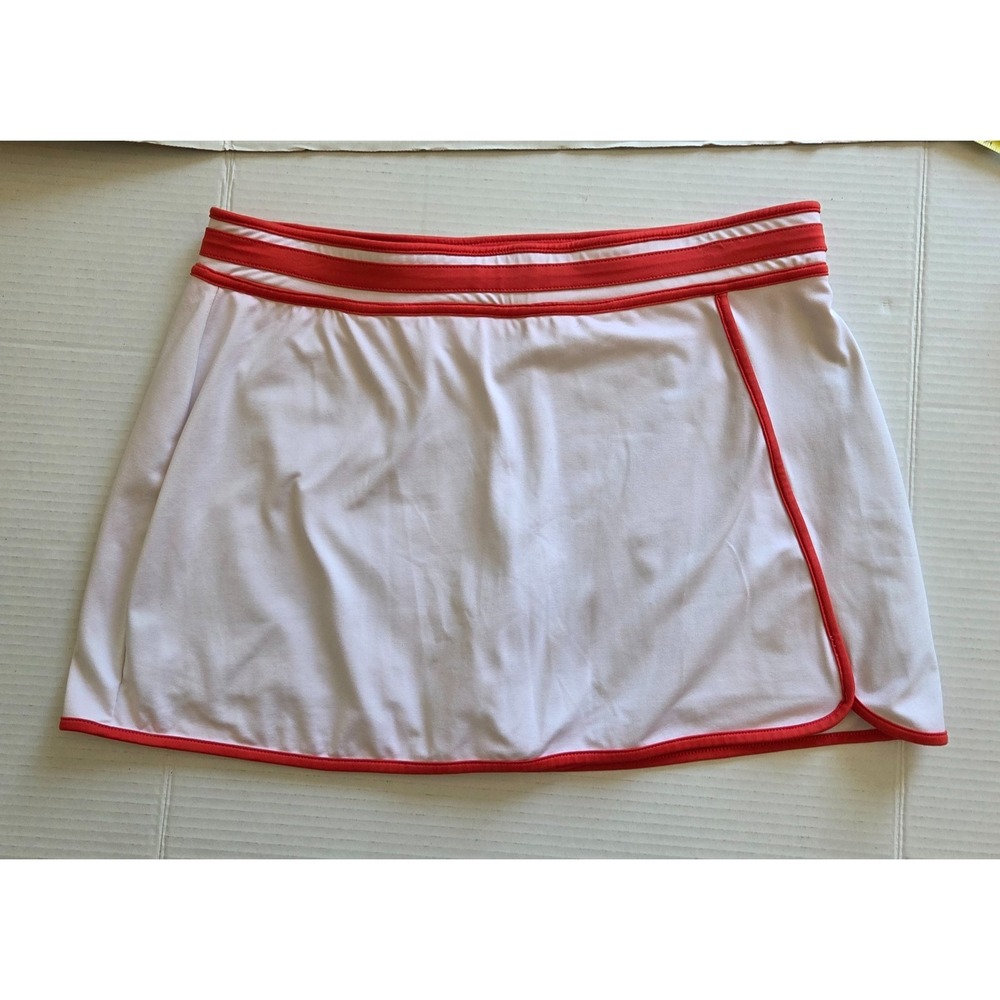Wimbledon Women's Tennis Pickleball Golf Skorts Skirt White & Red XL Athletic